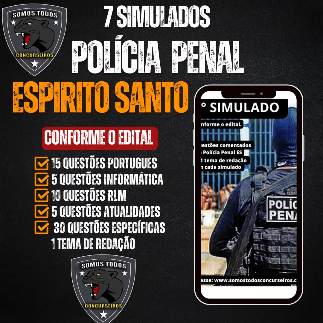 Análise de edital - Policia Penal do Espírito Santo 