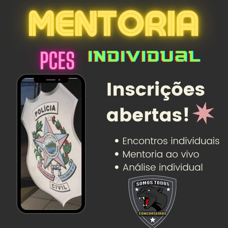 Mentoria Individual para PCES + 6 Simulados pós edital.