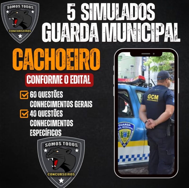 PACOTE COM 5 SIMULADOS PARA GM CACHOEIRO DE ITAPEMIRIM