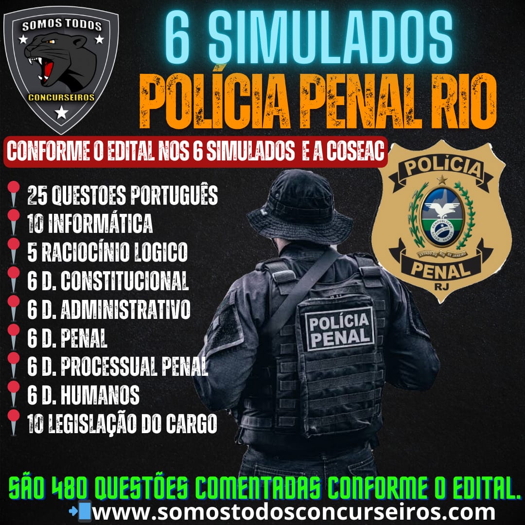 6 SIMULADOS POLÍCIA PENAL RIO DE JANEIRO