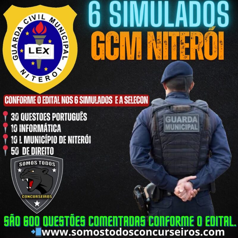 6 SIMULADOS PARA GUARDA CIVIL MUNICIPAL DE NITERÓI.